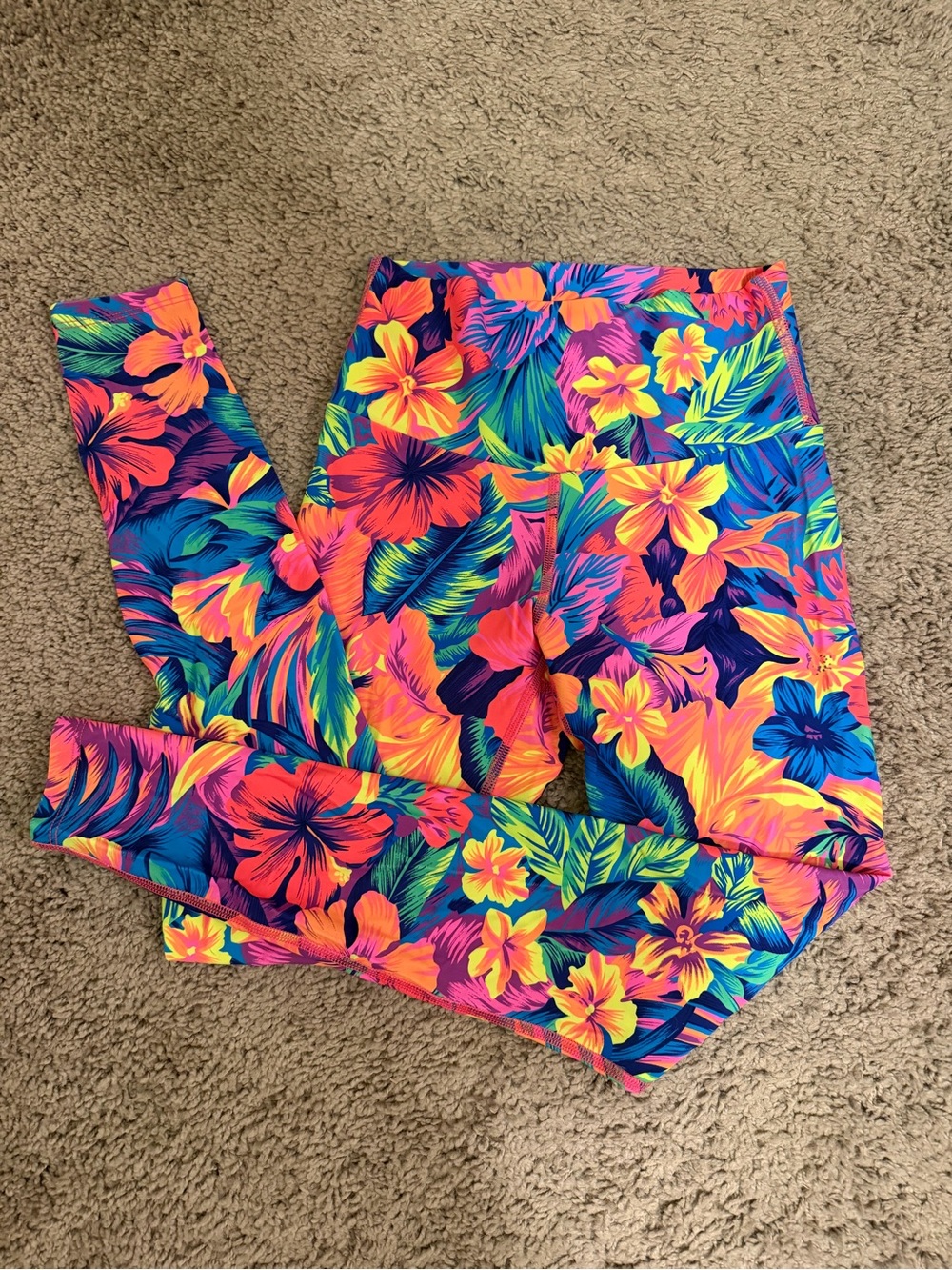 Fused Hawaii Vibrant Tropical Floral Leggings
